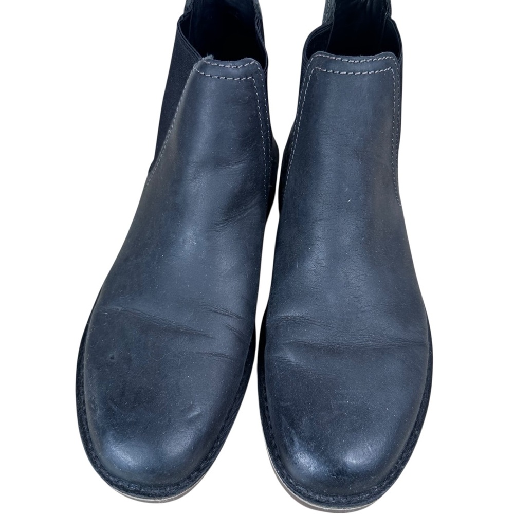 Clarks Bushacre Hill Chelsea Boots Black Leather Ankle Pull On Men 8 - Picture 6 of 12